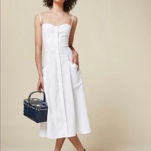 Reformation Canon White Linen Dress